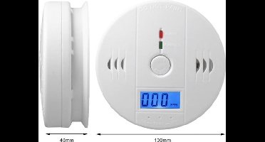 Set van 2 koolmonoxidemelder en koolmonoxidemeters en 3 rookmelders